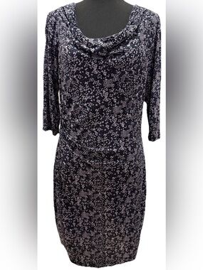 Loft Women's Multicolor Dress, 3/4 Sleeves, Size Large, NWT